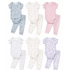 Conjunto Body Bebê Manga Longa 100% Cotton com Calça Estampado Menino Menina