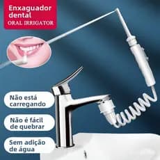 Novo Irrigador Oral Portátil - Jato de Água Não Recarregável com Pressão Ajustável para Limpeza dos Dentes 1XSN OO42