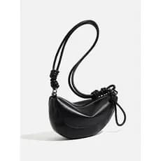 Bolsa Dumpling de Couro Genuíno 2024, Bolsa de Ombro Feminina, Bolsa para Garrafa de Água, Bolsa Sela, Bolsa Transversal