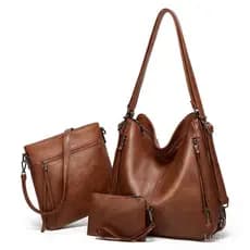Nova mochila multifuncional feminina, conjunto de bolsas vintage para viagem 2023, conjunto de três peças especial para