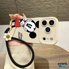 Capa com Proteção de Câmera para iPhone 17 Pro Max 16 15 14 13 12 11 XR XS 7 8 Plus Capinha de Clássico Mickey