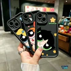 Capinha Capa para iPhone XR 17 Pro Max 16 15 14 13 12 11 Plus Xs 8 SE Desenhos Fofos de Meninas Anti-Queda