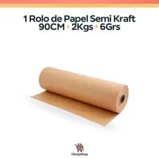 Rolo de Papel Semi Kraft 90CM 2KGS 6GRS | Mil e Uma Utilidades | Envelopamento - Embalagem Correio