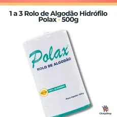 1 a 3 Rolo de Algodão Econômico Hidrófilo 100% Polax 500g