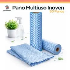 Kit Pano Multiuso Com 50 Panos 28X40cm Rolo  Azul - Inoven