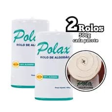 Kit 2 Pacotes de Algodão Hidrófilo Polax Farol 1kg (2x500g) Profissional para Hospitais Estética Spa