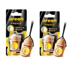 2 Cheirinho Aromatizante Automotivo Areon Fresco Madeira 4ml Vanilla Black