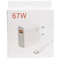 Carregador rápido de 120W 67W com 6A USB C cabo 1M para Mi Turbo Charge Turbo Power Cabo USB + Cabo Tipo C