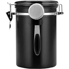 Pote Hermético Para Café Inox para armazenar café PRETO
