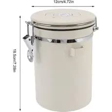Pote Hermético Para Café Inox para armazenar café BEGE