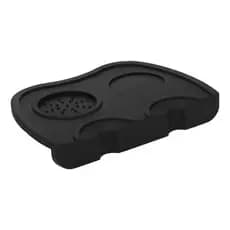 Tapete suporte para Tamper e Porta Filtro Duplo Emborrachado para Barista de Cafe Profissional