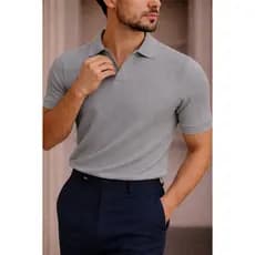 Camisa Polo Masculina Elegante Premium Slim Fit Malha Diferenciada Moderna