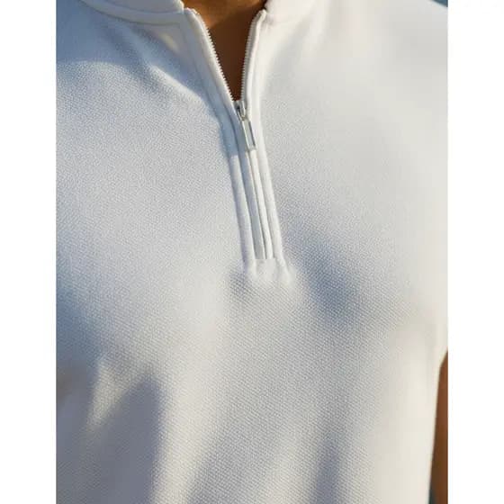 Camisa Polo Masculina Gola Padre com Ziper Slim Fit Premium Moderna Elegante