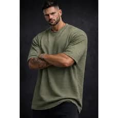 Camiseta Oversized Premium Canelada Texturizada Grossa Streetwear
