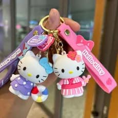 Chaveiro Hello Kitty, chaveiro Sanrio, pequeno presente KittyHello, chaveiro com pingente de boneca***