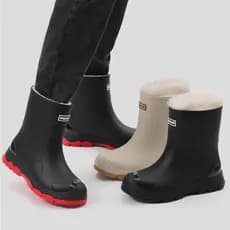 Botas de chuva masculinas elegantes e ecológicas com solas macias, calçados impermeáveis versáteis para uso externo para