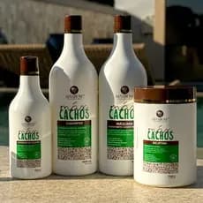 Kit Max Rose Unissex Cachos 4 Itens Shampoo Máscara Gelatina Ativador Definição Hidratação Cachos