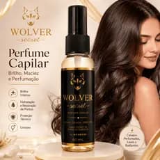Perfume Capilar Wolver Secret 60 mL - Cabelos Perfumados, Hidratados e com Brilho Intenso