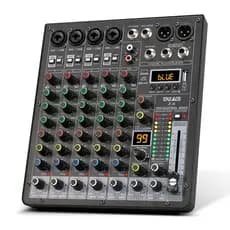 Mesa de som Z6 6 canais Com Mixer Equalizador Efeitos Mp3 alimentação 48v Bluetooth PC USB 12V TKLBLS