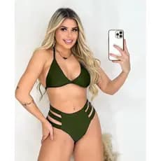 Conjunto De Biquini 3 Tiras Suplex Com Bojo