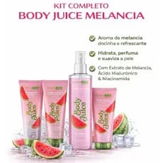 Kit banho melancia dermachem body splash hidratante esfoliante sabonete corporal