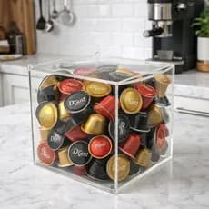 Caixa Porta Cápsulas Café Acrílico Suporte Transparente Dolce Gusto Nespresso
