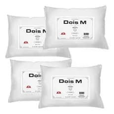 Kit 4 Travesseiros Antialérgico Super Macio Suave Impermeável Antiácaro Ultra Soft Premium 70x50 2M