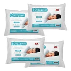 Kit 4 Travesseiros Super Macio 70x50 Confortável Antiácaro Antialérgico