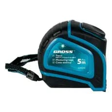TRENA CURTA 5 M, 25MM, LEITURA EM MM E POL., FITA METAL, PARADA AUTOMATICA, 1 PC // GROSS