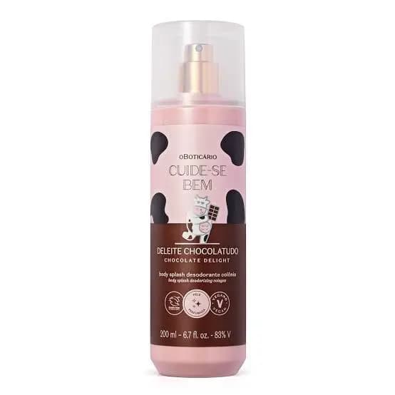 Body Splash Desodorante Colônia Cuide-se Bem Deleite Chocolatudo