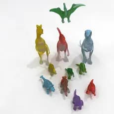 Kit 11 Dinossauros de Borracha Grande Brinquedo Infantil Presente Educativo Coleção Completa Crianças