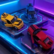 Carrinho Miniatura 1:32 Metal Estilo Camaro Abre Portas e Capô Modelo Colecionável 13cm