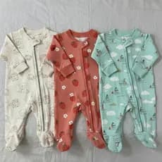 Kit com 3 macacões bebês | 100% Algodão | RN ao G | | Macacão| Menina, Menino e Unissex