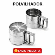 Polvilhador Tapioqueira e Peneira de Farinha - Receita Biscoito Bolo e Confeitaria ideal p/ receitas