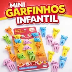 Combo 10/20 Mini Garfos Infantil para Lancheira, Mini Garfinhos p/ Frutas, Petiscos Animais Diversos