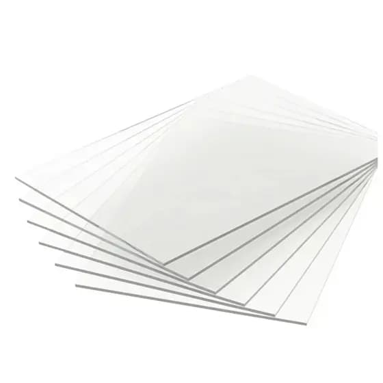 placa de acrílico cristal transparente 2mm 5 placas
