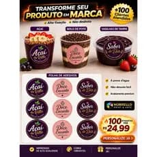 Etiquetas Personalizadas para Embalagens Delivery | Vinil 4x4cm Profissional