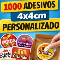 Adesivos para Embalagem Personalizados 4x4 | 1000 unidades Vinil