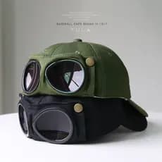 Yunxin Pilot Hat Trendy ins Versão Coreana Óculos Exclusivos Boné Repicado Masculino Óculos de Sol Sombrinha Primavera V