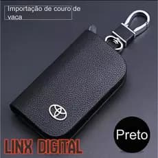 Capa para chave de carro Toyota em couro genuíno genuíno de alta qualidade*-&--&--&&&-