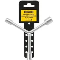 Chave 3 pontas soquetes ninja 12x13.5cm