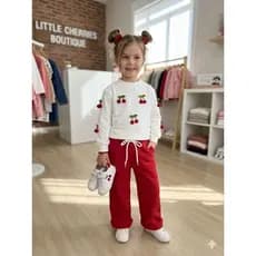 conjunto moletom infantil menina conjunto de moletom infantil conjunto cereja