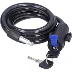 Trava Cabo De Aço Cadeado Segurança Bike Moto Com Chave Espiral Anti-Roubo Cadeado Segurança