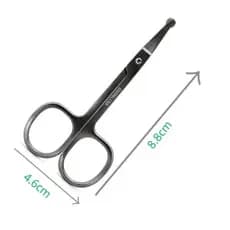 Tesoura de Precisão Inox para Corte de Pelos Nariz Sobrancelha Bigode – Profissional Prátika