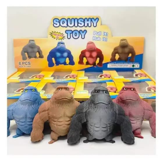 Brinquedo Indestrutivel Macaco Boneco Squish Apertar Estica