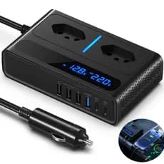 Inversor De Tensão Veicular 12v Para 110 Automotivo Com Usb E Tomada Para Carro Starlink