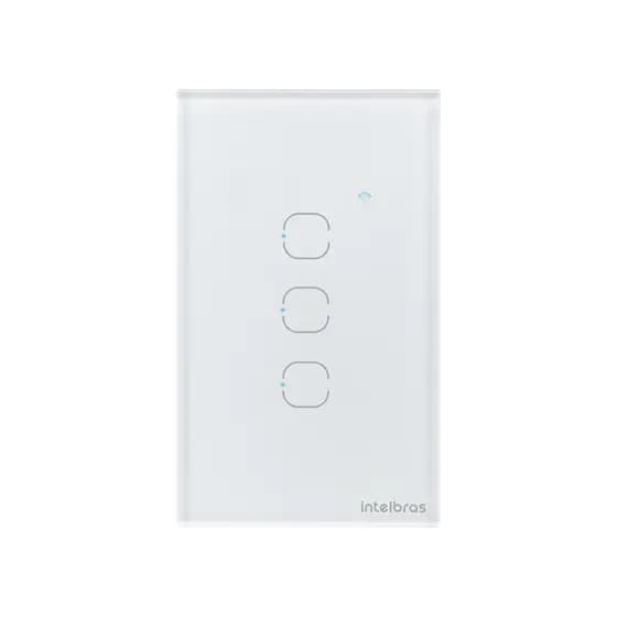 Interruptor Smart Wi-Fi Intelbras EWS 1003 3 Teclas Touch Branco Inteligente 4x2