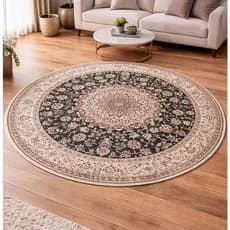 Tapete Belga Redondo 1,60m Antiderrapante – Ideal para Sala, Quarto e Decoração oferta imperdivel