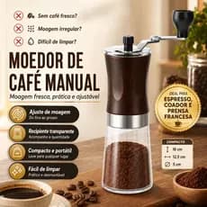 Moedor de Café Manual | Ajuste Preciso | Ideal para Café Fresco e Aromático