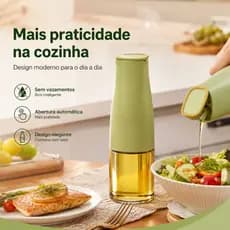 Galheteiro 500ml Dispenser de Óleo Azeite Vinagre Shoyu com Tampa Automática e Boca Larga